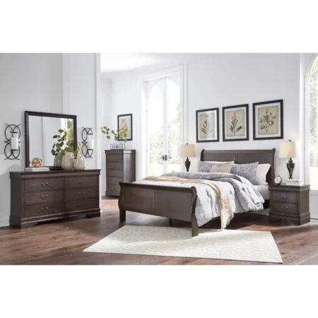 Queen & Transitional & Traditional & Casual & Cottage & Dark Bedroom Groups in Virginia, West Virginia, North Carolina | Schewels Home | Result Page 1 California King Sleigh Bed, Dark Brown Bedrooms, Brown Chest Of Drawers, King Sleigh Bed, Queen Sleigh Bed, Brown Nightstands, Sleigh Bedroom Set, Sleigh Bed, Queen Panel Beds