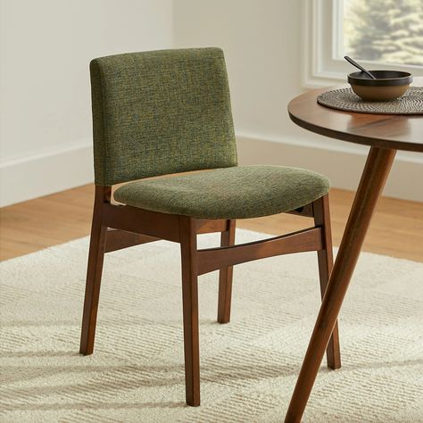 Nosh Hemlock Green Walnut Dining Chair | Article Mcm Dining Chairs, Mid Century Modern Dining Chairs, Walnut Dining Chair, Green Dining Chairs, The Verb, Feature Chair, Midcentury Modern Dining Chairs, Oak Dining Chairs, Walnut Dining Table