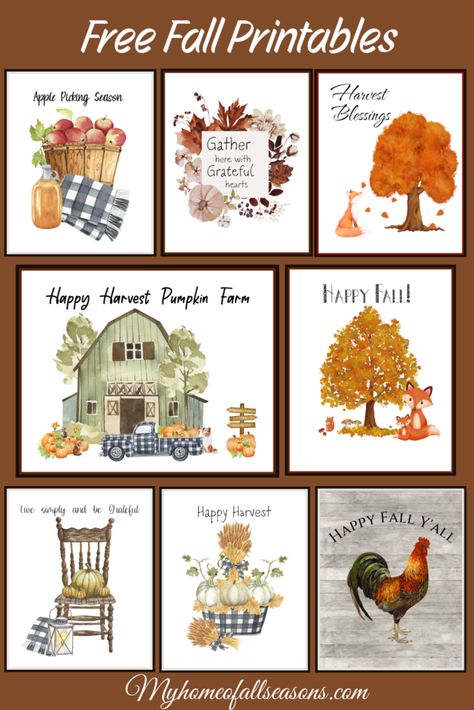 Christmas Deer Printables Free, Fall Printables Free Autumn, Fall Fonts, Print Crafts, Seasonal Printables, Free Fall Printables, Free Vintage Printables, Fall Images, Beach Stuff