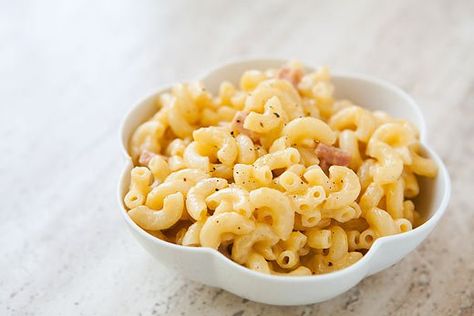 Macaroni and with grated cheddar cheese, milk, butter, macaroni pasta, and cubed ham. Mac And Cheese Without Milk, Make Mac And Cheese, Quick Mac And Cheese, Velveeta Mac And Cheese, Pasta Macaroni, Easy Mac And Cheese, Making Mac And Cheese, Macaroni And Cheese Recipe, Macaroni N Cheese Recipe