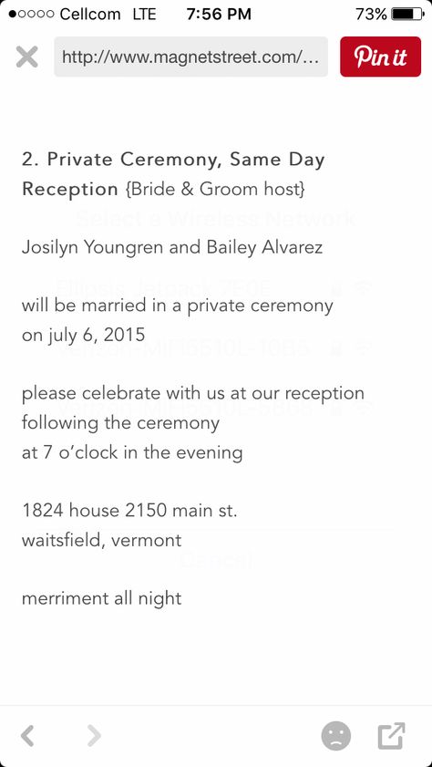 Private ceremony/ reception invitation wording. Private Wedding Ceremony, Reception Invitation Wording, Wedding Reception Invitation Wording, Reception Only Invitations, Contemporary Wedding Invitations, Private Ceremony, Groomsmen Invitation, Wedding Ceremony Invitations, Inexpensive Wedding Invitations