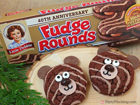 Jungle Snacks, Fudge Rounds, Camping Party Ideas, Theme Snack, Camping Snacks, Camping Breakfast, Little Debbie, Camping Parties, Kids Treat