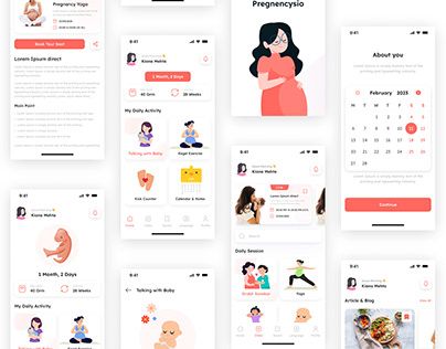 Pregnancy Tracking, Pregnancy Tracker, Journal App, Pregnancy Apps, Pregnancy Journal, Tracking App, App Interface, Mobile App Ui, App Ui Design