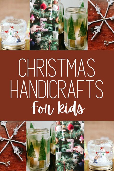 Christmas handicrafts for kids Handicrafts For Kids, Frugal Christmas, Christmas Kindergarten, Holiday Crafts For Kids, Christmas School, Christmas Projects Diy, Easy Christmas Crafts, Homemade Christmas Gifts, Easy Christmas