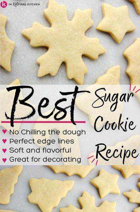 Best Sugar Cookie, Best Sugar Cookie Recipe, Sugar Cookie Recipe, Best Sugar Cookies, Cutout Sugar Cookies, Xmas Cookies, Christmas Sugar Cookies, Köstliche Desserts, Christmas Snacks