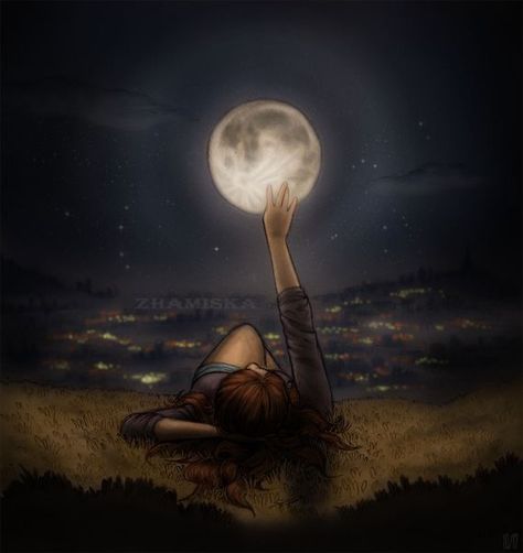 Girl With Moon Aesthetic, Moon Girl Aesthetic, Moon And Girl, Rp Post, Luna Girl, Spiritual Pictures, Girl Swinging, Talking To The Moon, Moon Lover