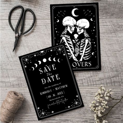 Black wedding invitation template, Instant download tarot Wedding Invites, Goth Wedding Invitation Printable Template, skeleton invites. Simple Goth Wedding, All Black Wedding Invitations, Tarot Wedding Invitations, Emo Wedding Theme, Tarot Card Wedding Invitation, Goth Wedding Invitations, Gothic Invitations, Tarot Wedding, Handfasting Ideas