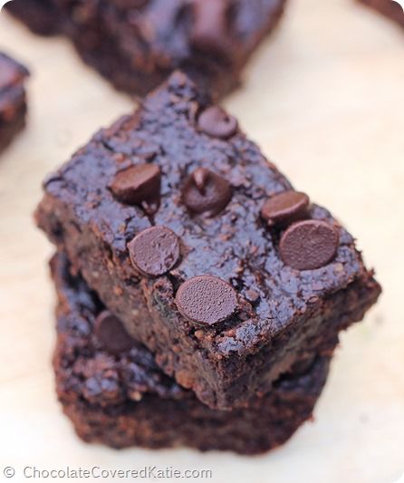 Black Bean Brownies Chocolate Covered Katie, Black Bean Brownies, Bean Brownies, 100 Calorie, Famous Chocolate, Overnight Oat, Dessert Dips, Brownies Recipe, حلويات صحية