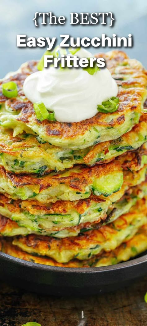 Zucchini Fritters have been a family favorite for years and are a staple in our home all summer long. We love the crisp edges, tender centers and how easy they are to make. Zucchini Patty Recipes, Fried Zucchini Patties, Bacon Zucchini Recipes, Grated Zucchini Recipes, Zucchini Breakfast Recipes, Keto Zucchini Fritters, Zucchini Fried, Breakfast Zucchini, Crispy Zucchini Fritters