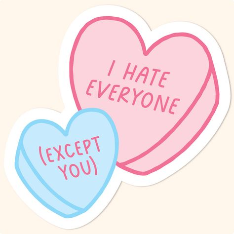 Valentines Stickers Aesthetic, Valentine Day Stickers, Valentine’s Day Stickers, Toxic Sticker, Valentines Stickers, Valentines Day Stickers, I Hate Everyone, Valentine Stickers, Hate Everyone