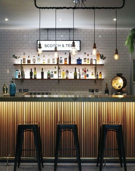 Modern Bar Design, Modern Home Bar Designs, Bar Counter Design, Home Bar Rooms, Modern Home Bar, Bar In Casa, Home Bar Design, Diy Home Bar, Bar Inspiration