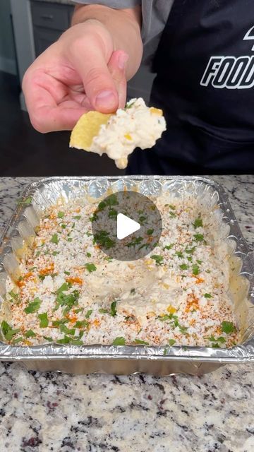 Mexican Street Corn Dip Oven, Smoked Mexican Street Corn Dip, Warm Dip Appetizers, Smoked Street Corn Dip, Smoked Corn Dip, Chips And Dip Recipes, Smoked Street Corn, Street Corn Dip Recipe, Warm Dips