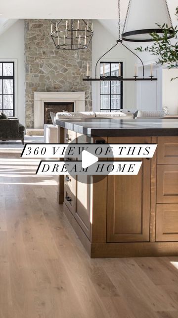 Melissa Manzardo Hryszko on Instagram: "A 360 view from the kitchen nook at this stunning custom home. 
The main living areas, including the vaulted living room, informal dining area, and kitchen, are all connected. This allows the family to stay engaged even when one may be whipping up dinner and one is snuggled up on the window seat watching the day go by. 

#hometour #housetour #dreamhome #housegoals #luxuryhomes #livingroom #kitchen #bearspawcustom2" Connected Kitchen And Dining, Breakfast Area Ideas Open Kitchens, Kitchen Family Room, Kitchen And Living Room Combo, Open Living Room And Kitchen, Open Floor Plan Living Room And Kitchen, Kitchen Dining Living Room Combo, Open Concept Kitchen Living Room Layout, Classic Living Room