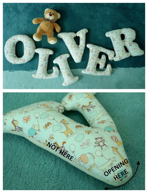 Diy Fabric Letters Sewing, Plush Toy Sewing Pattern Free, Sewing Alphabet Letters, Diy Fabric Letters, Fabric Letters Pattern Free Printable, Nursery Sewing Projects, Sewing Letters On Fabric, Fabric Letters Diy, Fabric Toys Diy Free Pattern