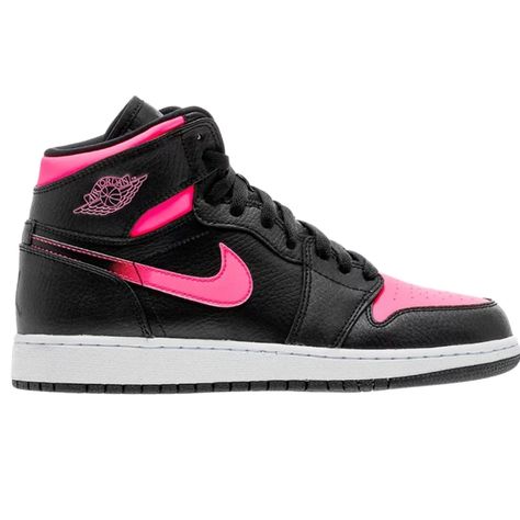 Only Worn 3 Times - Practically Brand New Air Jordan 1 Retro High Gs 'Black Hyper Pink' - Reflective Size 6y - I Am A Size 7 Women’s And They Fit Great Selling For $600+ On Goat Does Not Come With Box Black And Pink Shoes, Nike Jordan 12, Rainbow Shoes, Jordan 4s, All Nike Shoes, Air Jordan 3 Retro, Jordan 12 Retro, Jordan 2, Swim Shoes