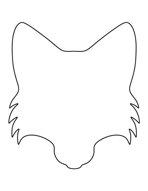 Fox face pattern. Use the printable outline for crafts, creating stencils, scrapbooking, and more. Free PDF template to download and print at http://patternuniverse.com/download/fox-face-pattern/ Fox Template, Printable Outline, Fox Silhouette, Record Ideas, Cow Kitchen Decor, Animal Outline, Fox Crafts, Animal Templates, Face Template