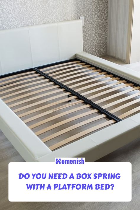 Platform beds are often sold without box springs, but that doesn't mean you can't use one. In fact, many people prefer to use a box spring with their platform bed. Box springs can provide extra support and comfort for your mattress, and they can also help to extend the life of your mattress. Mattress With Box Spring, Ikea Bed Frames, Malm Bed, Bed Box, Home Design Magazines, Box Springs, Tiny House Community, Box Spring Bed, Ikea Bed