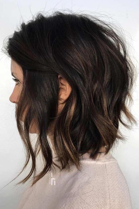 Bob Lung, Choppy Bob Haircuts, Fesyen Rambut, Wavy Bob Hairstyles, Choppy Bob, Choppy Bob Hairstyles, Bob Hairstyles For Fine Hair, Long Bob Hairstyles, Penteado Cabelo Curto