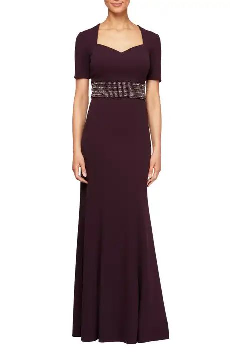 Alex Evenings | Nordstrom Edwardian Evening Gown, Edwardian Gowns, Dinner Gowns, Gown Fashion, Dress History, Trumpet Gown, Mob Dresses, Alex Evenings, Embellished Gown