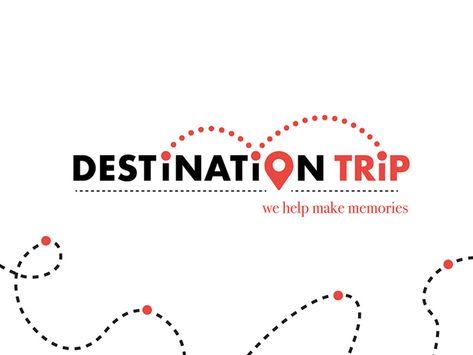 Destination Trip Logo by Pratik Doshi Branding and Identity design Road Trip Logo Design, Destination Logo Design, Destination Graphic Design, Journey Logo Design, Road Trip Graphic Design, Journey Graphic Design, Road Trip Logo, Local Logo, Trip Logo