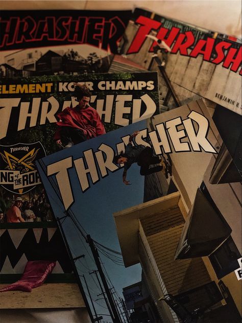 Thrasher Aesthetic, Mid90s Aesthetic, Magazine Aesthetic, Gangsta's Paradise, 90s Skate, Skate 3, Thrasher Magazine, Music Poster Design, Hip Hop Outfits