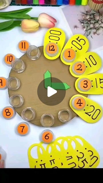 Clock Activity For Preschool, Clock Making Ideas, Diy Clock For Kids, Clock Crafts For Kids, Clock Games, Make A Clock, Baby Montessori, Classroom Centers, Montessori Math