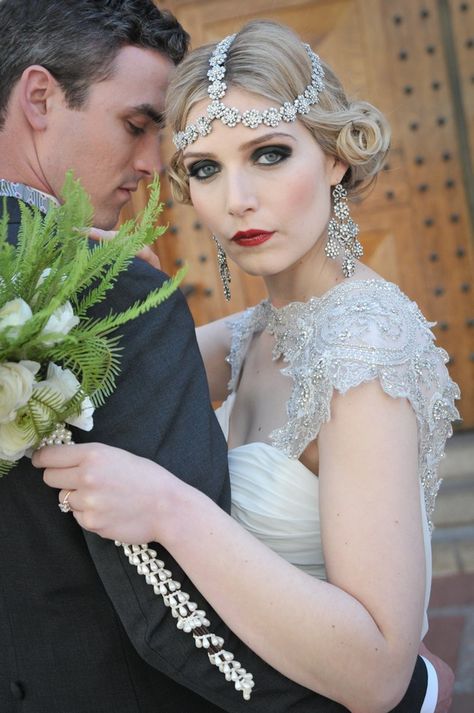 Brunette bridal hair