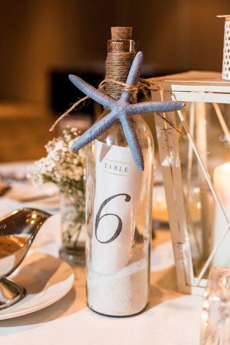 Wedding Beach Ceremony Decorations, Ocean Centerpieces Wedding, Wedding Beach Table Decor, Diy Beach Wedding Decorations, Rustic Beach Wedding Ideas, Yacht Wedding Decor, Beach Themed Engagement Party, Coastal Centerpiece Ideas, Aquarium Wedding Reception