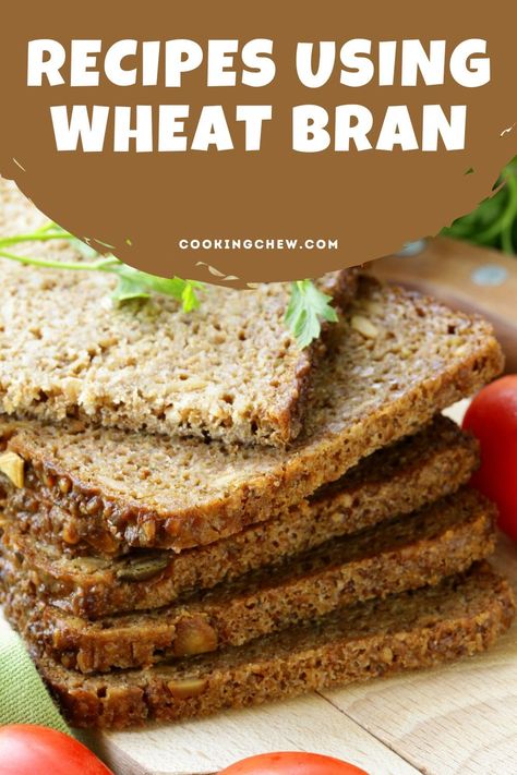 This list features unique recipes using wheat bran, including sweet treats, savory dishes, and some breakfast favorites you wouldn't expect. Recipes Using Wheat Bran, Recipes With Wheat Bran, Wheat Bran Recipes Healthy, Bran Recipes Healthy, Bran Flakes Recipes, Wheat Bran Recipes, Bran Recipe, Wheat Bran Bread, Wheat Germ Recipes