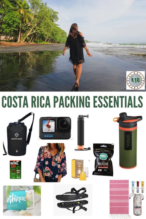 What To Pack For A Trip To Costa Rica - Essentials That Made My Trip Awesome! What To Pack For Costa Rica In February, Costa Rica Essentials, Packing List For Costa Rica, What To Pack For Costa Rica, Costa Rica Packing List Women, Outfits For Costa Rica Vacation, Costa Rica Travel Outfits, Packing For Costa Rica, Costa Rica Travel Pictures