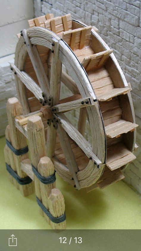 Rueda Windmill Woodworking Plans, Free To Use Images, Fairy Garden Houses, Water Wheel, Fairy Garden Diy, Miniature Houses, Homecoming Proposal Ideas, Wood Toys, Homecoming Proposal