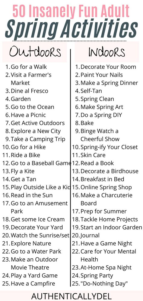 spring activities for adults Spring Activities For Adults, Fun Spring Activities, Spring Fun, Summer Fun List, Activities For Adults, Fun Family Activities, Spring Activities, Family Night, Spring Is Here