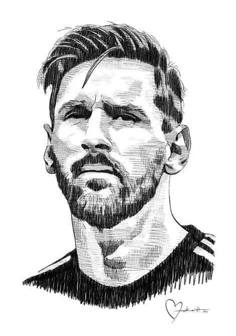 Messi Art Drawing, Messi Sketch, Messi Drawing, Messi Art, Easy Sketches For Beginners, Soccer Drawing, Pen Art Work, Naruto Sketch Drawing, Body Art Photography