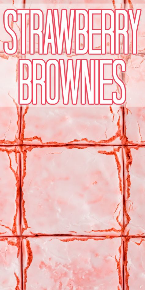 Strawberry Bread Recipes, Strawberry Recipes Easy, Chocolate Cake Mix Recipes, Yellow Cake Mix Recipes, Cake Mix Brownies, Box Cake Recipes, Boxed Cake Mixes Recipes, Strawberry Brownies, Cake Mix Desserts