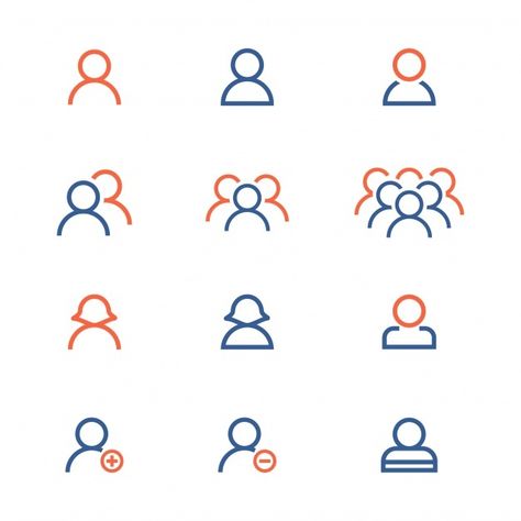 People icon collection Free Vector | Free Vector #Freepik #freevector #people #icon #line #shapes Social Network Icons, Retail Store Interior Design, Person Icon, Time Icon, Human Icon, Graphic Design Assets, Silhouette People, Vector People, People Icon