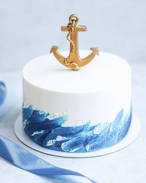 Nautical Birthday Cakes, Sailor Cake, Nautical Cakes, Anchor Cakes, Water Cake, Navy Cakes, Nautical Wedding Cakes, Boat Cake, Cake Wallpaper