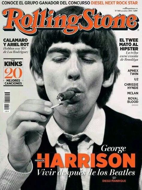 George Harrison on cover of Rolling Stone Magazine (October 2014) George Harrison Art, Rolling Stone Magazine Cover, Dr Hook, Beatles Memorabilia, Beatles Poster, Beatles George Harrison, Rolling Stone Magazine, Beatles George, Foto Langka