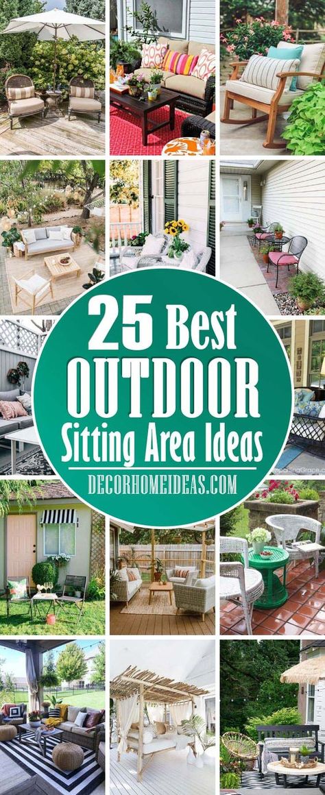 Backyard Conversation Area Ideas, Front Yard Sitting Area Ideas Diy, Outdoor Conversation Area Ideas, Outside Sitting Area Ideas, Front Yard Seating Area Ideas, Backyard Furniture Ideas Seating Areas, Backyard Sitting Area Ideas, Front Yard Sitting Area Ideas, Outdoor Sitting Area Ideas