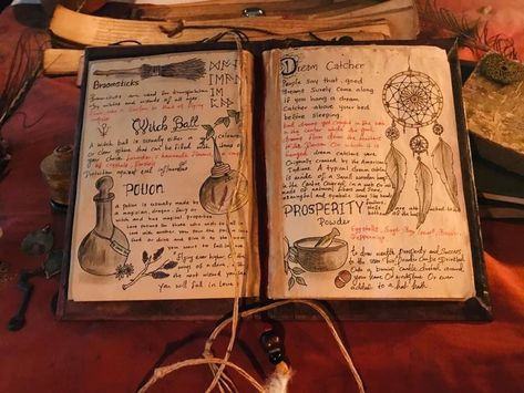 Grimoire Aesthetic Pages, Dnd Spell Cards, John Winchester Journal, Halloween Spell Book, Handmade Journals Diy, Tarot Magic, Diy Journal Books, My Fantasy World, Herbal Magic