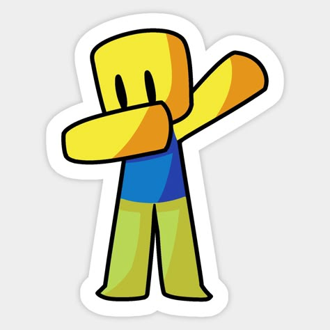 Oof! This is a perfect gift for any Roblox lovers, memes, and internet culture, as well as online gaming! Cute hand drawn dabbing, dab noob. -- Choose from our vast selection of stickers to match with your favorite design to make the perfect customized sticker/decal. Perfect to put on water bottles, laptops, hard hats, and car windows. Everything from favorite TV show stickers to funny stickers. For men, women, boys, and girls. Roblox Stickers, Roblox Noob, Art Apps, Roblox Pictures, Gamer Gifts, 7th Birthday, Google Shopping, Custom Magnets, Funny Stickers