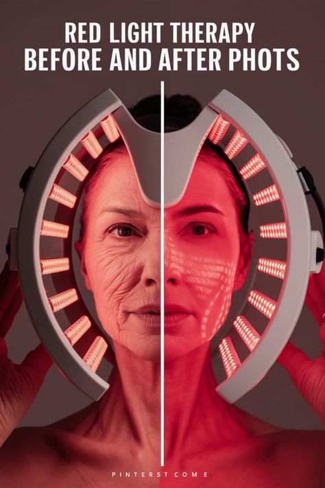 Red light therapy device showing before and after effects on a woman's face. Red Light Therapy Benefits Hair Growth, Diy Red Light Therapy, Red Light Therapy For Face, Red Light Face Mask, Red Light Therapy Before And After, Red Light Therapy Results, Red Light Therapy Face, Light Therapy For Skin, Red Light Therapy Mask