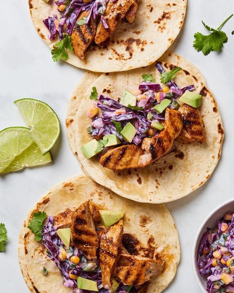 Fish Tacos Photography, Tacos Photography, Lime Coleslaw Recipe, Best Shrimp Taco Recipe, Corn Slaw, Cilantro Lime Shrimp Tacos, Baked Fish Tacos, Pork Fajitas, Fish Tacos With Cabbage