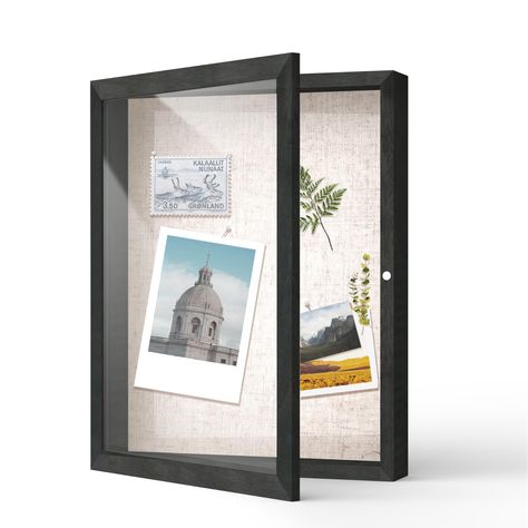 PRICES MAY VARY. Engineered Wood, Tempered Glass, Linen, Magnet Whether you're looking to preserve your cherished memories, showcase your precious collectibles, or create a personalized art piece, our shadow box offers endless possibilities for creativity and decor. Tempered-Glass Magnetic Door & Keyhole Hangers: Offers easy access to your items, allowing effortless updates & personalization. Supports both horizontal & vertical wall mounting to provide flexibility in any space. 11"x14" Linen Dis Contemporary Classic Interiors, Linen Board, Floating Picture Frames, Deep Shadow Box, Frame Kids Art, Baby Keepsakes, Wooden Wardrobe, Keyhole Hanger, Tempered Glass Door