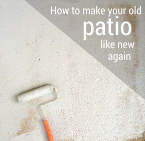 Concrete Patio Resurfacing, Concrete Slab Patio, Concrete Patio Makeover, Concrete Deck, Cement Patio, Concrete Resurfacing, Patio Slabs, Handy Man, Building A Fence