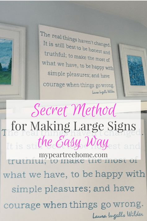 Want to learn how to make those canvas signs you see all over Hobby Lobby and other home stores? Click to the post to see how to make large art for your home for just a few dollars! Home Stores, Diy Quotes, Canvas Diy, Arts And Crafts House, Diy Bed Frame, Metal Tree Wall Art, Diy Wood Signs, Diy Bar, Canvas Quotes