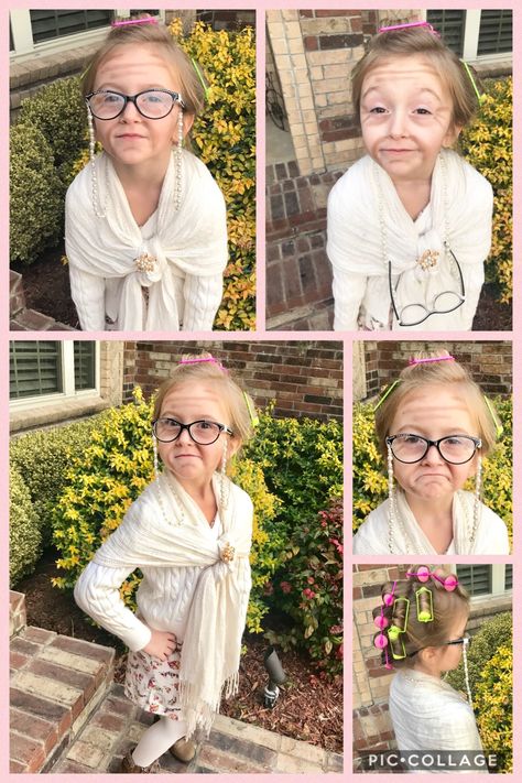 100 Days Of School Granny Ideas, 100 Days Of School Grandma, Dress Like A Grandma Day At School, 100 Day Of School Grandma Outfit, Granny Dress Up, 100tg Day Of School Ideas, 100 Days Of School Dress Up, Grandma Dress, Grandma Clothes