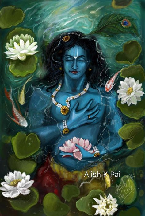 Krishna by ajishrocks on DeviantArt | Krishna radha painting, Vedic art, Krishna painting श्री कृष्ण, Krishna Drawing, God Artwork, Quotes Spiritual, Daily Quote, Lord Krishna Hd Wallpaper, Lord Vishnu Wallpapers, Beautiful Art Paintings, Hinduism Art