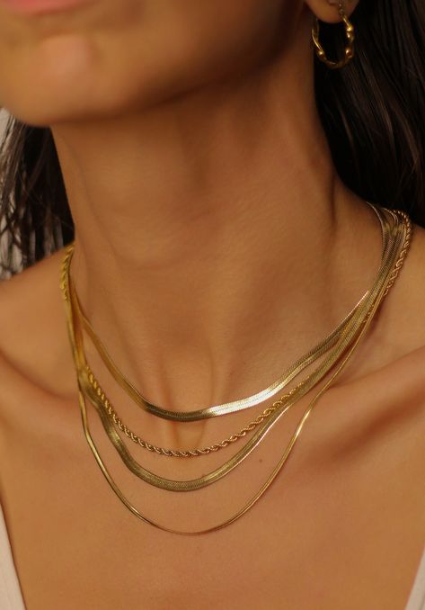 Gold Snake Necklace, Flat Snake Chain, Gold Snake Chain, Choker Gold, Herringbone Necklace, Snake Necklace, Gold Bar Necklace, Gold Choker Necklace, Gold Snake