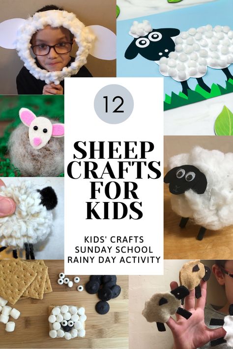 The Lost Sheep Craft Sunday School, Lost Sheep Crafts For Kids, Lost Sheep Craft, Sheep Crafts For Kids, Lamb Craft, Cousin Camp, Jesus Crafts, Sheep Crafts, Children Crafts