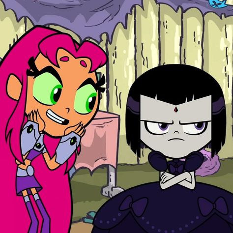 Starfire X Raven Ship, Raven And Star Matching Pfp, Raven And Star, Acubi Style, Starfire And Raven, Cartoon Edits, Raven Teen Titans, Teen Titans Go, Star Butterfly